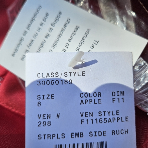 David's Bridal Apple Red Gown - Picture 12 of 14